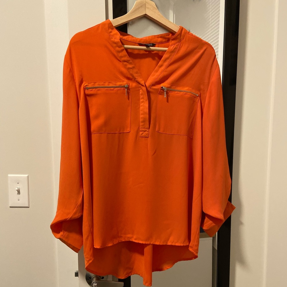 Conrad C collection orange blouse